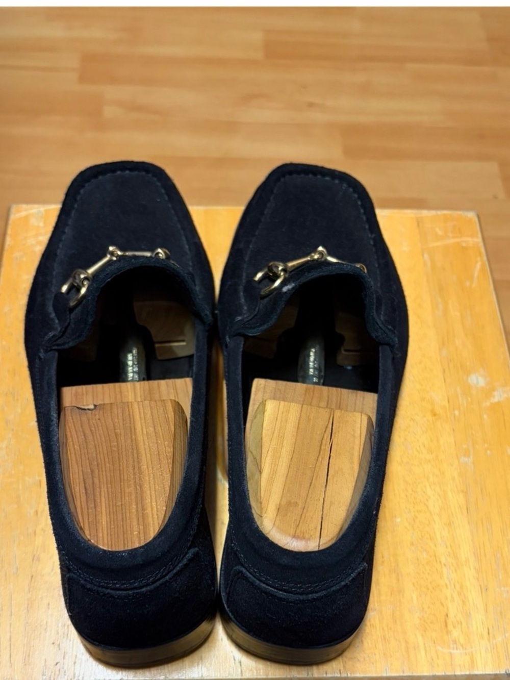 Gucci Black Suede Horsebit Slip-On Loafers - Picture 6 of 12
